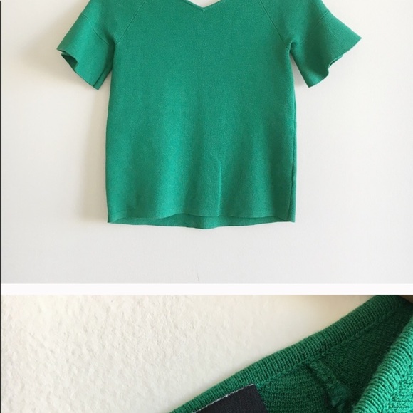 Ann Taylor green shirt leave sweater - great shape - Picture 4 of 6